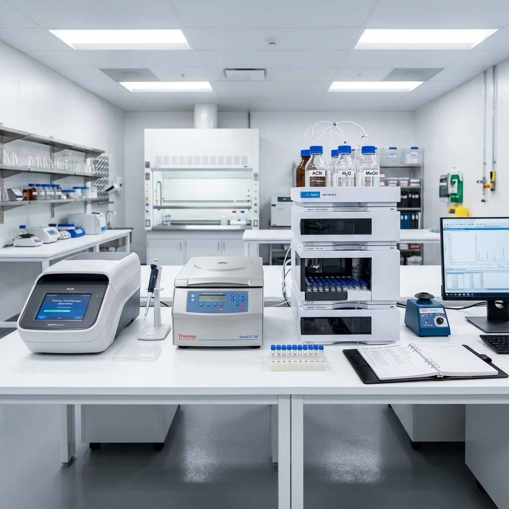Identity testing ingredient verification laboratory