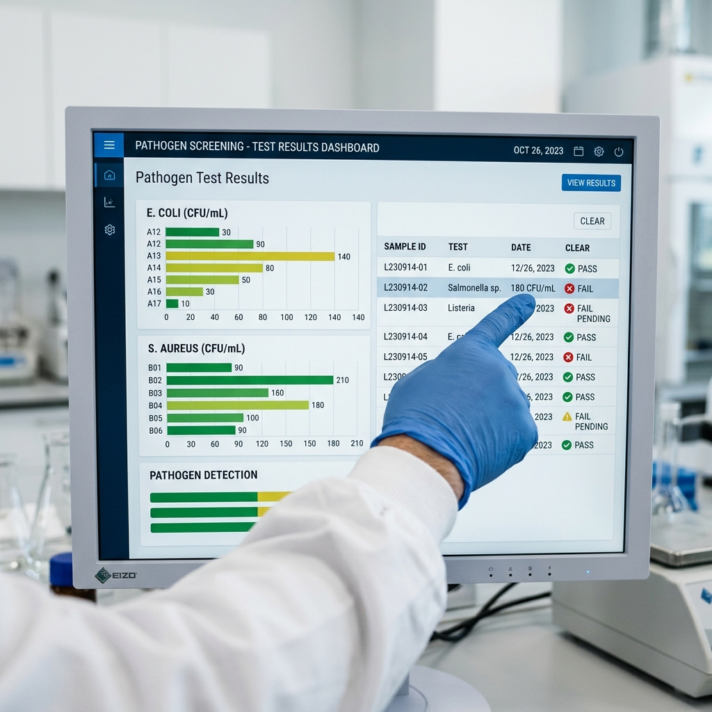 Laboratory data analysis dietary supplement testing results